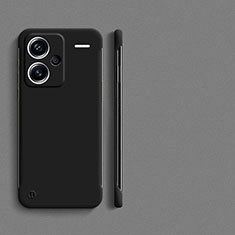 Hard Rigid Plastic Matte Finish Frameless Case Back Cover for Xiaomi Redmi Note 13 Pro+ Plus 5G Black