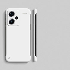 Hard Rigid Plastic Matte Finish Frameless Case Back Cover for Xiaomi Redmi Note 13 Pro+ Plus 5G White