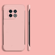 Hard Rigid Plastic Matte Finish Frameless Case Back Cover P01 for OnePlus 11 5G Pink