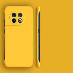 Hard Rigid Plastic Matte Finish Frameless Case Back Cover P01 for OnePlus 11 5G Yellow