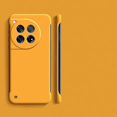 Hard Rigid Plastic Matte Finish Frameless Case Back Cover P01 for OnePlus 12 5G Yellow