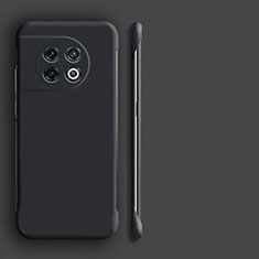 Hard Rigid Plastic Matte Finish Frameless Case Back Cover P01 for OnePlus Ace 2 5G Black