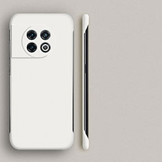 Hard Rigid Plastic Matte Finish Frameless Case Back Cover P01 for OnePlus Ace 2 Pro 5G White