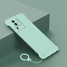 Hard Rigid Plastic Matte Finish Frameless Case Back Cover P01 for Vivo iQOO Neo7 5G Matcha Green