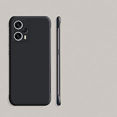 Hard Rigid Plastic Matte Finish Frameless Case Back Cover P01 for Xiaomi Poco F5 5G Black