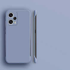 Hard Rigid Plastic Matte Finish Frameless Case Back Cover P01 for Xiaomi Poco F5 5G Lavender Gray