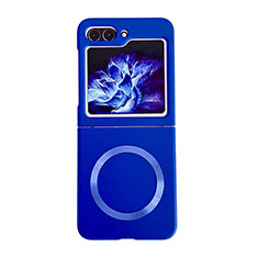Hard Rigid Plastic Matte Finish Frameless Case Back Cover with Mag-Safe Magnetic BH1 for Samsung Galaxy Z Flip5 5G Blue