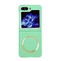 Hard Rigid Plastic Matte Finish Frameless Case Back Cover with Mag-Safe Magnetic BH1 for Samsung Galaxy Z Flip5 5G Green