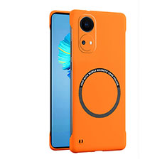 Hard Rigid Plastic Matte Finish Frameless Case Back Cover with Mag-Safe Magnetic for Huawei Honor X7 Orange