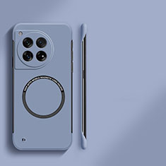 Hard Rigid Plastic Matte Finish Frameless Case Back Cover with Mag-Safe Magnetic for OnePlus 12 5G Lavender Gray
