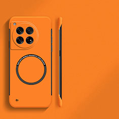 Hard Rigid Plastic Matte Finish Frameless Case Back Cover with Mag-Safe Magnetic for OnePlus 12 5G Orange