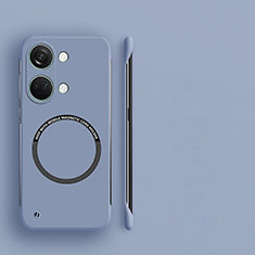 Hard Rigid Plastic Matte Finish Frameless Case Back Cover with Mag-Safe Magnetic for OnePlus Ace 2V 5G Lavender Gray