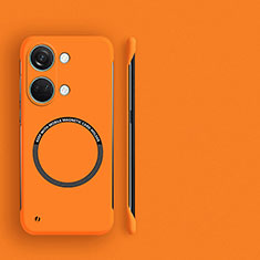 Hard Rigid Plastic Matte Finish Frameless Case Back Cover with Mag-Safe Magnetic for OnePlus Nord 3 5G Orange