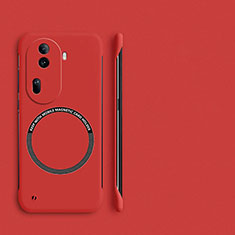Hard Rigid Plastic Matte Finish Frameless Case Back Cover with Mag-Safe Magnetic for Oppo Reno11 Pro 5G Red
