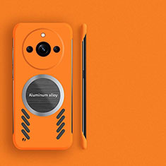 Hard Rigid Plastic Matte Finish Frameless Case Back Cover with Mag-Safe Magnetic for Realme 11 Pro+ Plus 5G Orange