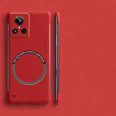 Hard Rigid Plastic Matte Finish Frameless Case Back Cover with Mag-Safe Magnetic for Realme GT Neo3 5G Red