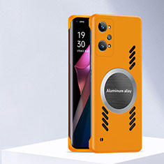 Hard Rigid Plastic Matte Finish Frameless Case Back Cover with Mag-Safe Magnetic for Realme GT2 5G Yellow