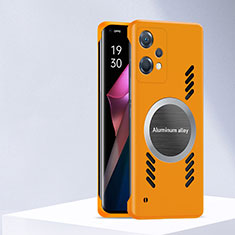 Hard Rigid Plastic Matte Finish Frameless Case Back Cover with Mag-Safe Magnetic for Realme Q5 5G Yellow