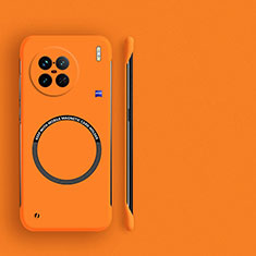 Hard Rigid Plastic Matte Finish Frameless Case Back Cover with Mag-Safe Magnetic for Vivo X90 5G Orange