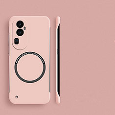 Hard Rigid Plastic Matte Finish Frameless Case Back Cover with Mag-Safe Magnetic S02 for Oppo Reno10 Pro+ Plus 5G Pink
