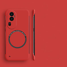 Hard Rigid Plastic Matte Finish Frameless Case Back Cover with Mag-Safe Magnetic S02 for Oppo Reno10 Pro+ Plus 5G Red