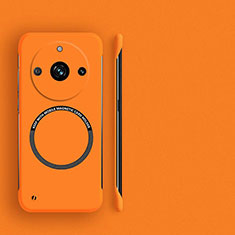 Hard Rigid Plastic Matte Finish Frameless Case Back Cover with Mag-Safe Magnetic S02 for Realme 11 Pro+ Plus 5G Orange