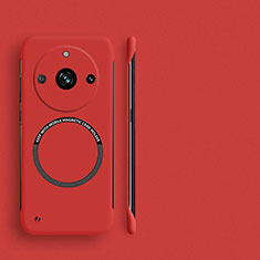 Hard Rigid Plastic Matte Finish Frameless Case Back Cover with Mag-Safe Magnetic S02 for Realme 11 Pro+ Plus 5G Red