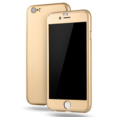 Hard Rigid Plastic Matte Finish Front and Back Case 360 Degrees Cover M02 for Apple iPhone 6 Plus Gold