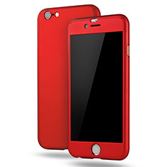 Hard Rigid Plastic Matte Finish Front and Back Case 360 Degrees Cover M02 for Apple iPhone 6S Plus Red