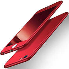 Hard Rigid Plastic Matte Finish Front and Back Case 360 Degrees for Apple iPhone 6S Red