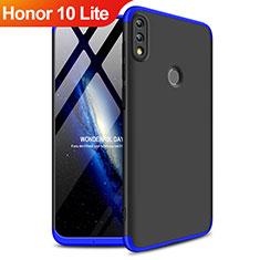 Hard Rigid Plastic Matte Finish Front and Back Case 360 Degrees for Huawei Honor 10 Lite Blue and Black