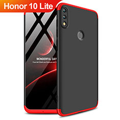 Hard Rigid Plastic Matte Finish Front and Back Case 360 Degrees for Huawei Honor 10 Lite Red and Black