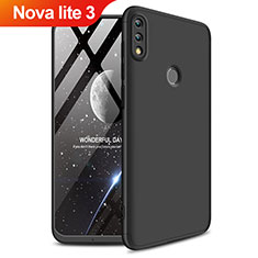 Hard Rigid Plastic Matte Finish Front and Back Case 360 Degrees for Huawei Nova Lite 3 Black