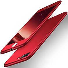 Hard Rigid Plastic Matte Finish Front and Back Case 360 Degrees Q01 for Apple iPhone 7 Plus Red
