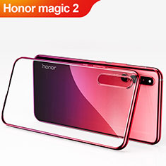 Hard Rigid Plastic Matte Finish Front and Back Case 360 Degrees Q01 for Huawei Honor Magic 2 Red