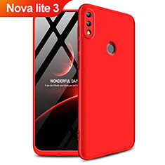 Hard Rigid Plastic Matte Finish Front and Back Case 360 Degrees Q01 for Huawei Nova Lite 3 Red