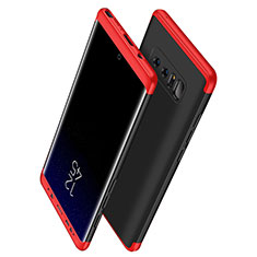 Hard Rigid Plastic Matte Finish Front and Back Cover 360 Degrees Q01 for Samsung Galaxy Note 8 Duos N950F Red and Black
