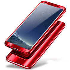 Hard Rigid Plastic Matte Finish Front and Back Cover Case 360 Degrees A01 for Samsung Galaxy Note 8 Duos N950F Red