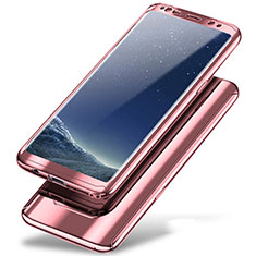 Hard Rigid Plastic Matte Finish Front and Back Cover Case 360 Degrees A01 for Samsung Galaxy Note 8 Rose Gold