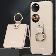Hard Rigid Plastic Matte Finish Front and Back Cover Case 360 Degrees AC2 for Huawei P50 Pocket Gold
