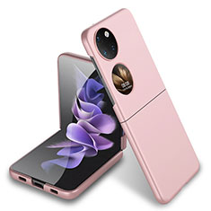 Hard Rigid Plastic Matte Finish Front and Back Cover Case 360 Degrees AC5 for Huawei Pocket S Rose Gold