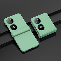 Hard Rigid Plastic Matte Finish Front and Back Cover Case 360 Degrees BH1 for Huawei P50 Pocket Matcha Green