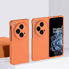 Hard Rigid Plastic Matte Finish Front and Back Cover Case 360 Degrees BH1 for OnePlus Open 5G Orange