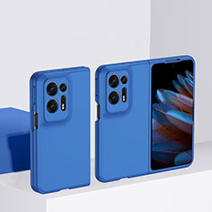 Hard Rigid Plastic Matte Finish Front and Back Cover Case 360 Degrees BH2 for Oppo Find N2 5G Blue