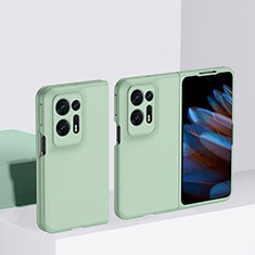 Hard Rigid Plastic Matte Finish Front and Back Cover Case 360 Degrees BH2 for Oppo Find N2 5G Matcha Green