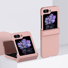 Hard Rigid Plastic Matte Finish Front and Back Cover Case 360 Degrees BH2 for Samsung Galaxy Z Flip5 5G Rose Gold