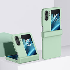 Hard Rigid Plastic Matte Finish Front and Back Cover Case 360 Degrees BH3 for Oppo Find N2 Flip 5G Matcha Green