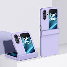 Hard Rigid Plastic Matte Finish Front and Back Cover Case 360 Degrees BH3 for Oppo Find N2 Flip 5G Purple