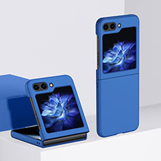 Hard Rigid Plastic Matte Finish Front and Back Cover Case 360 Degrees BH3 for Samsung Galaxy Z Flip5 5G Blue