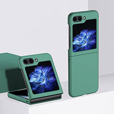 Hard Rigid Plastic Matte Finish Front and Back Cover Case 360 Degrees BH3 for Samsung Galaxy Z Flip5 5G Green